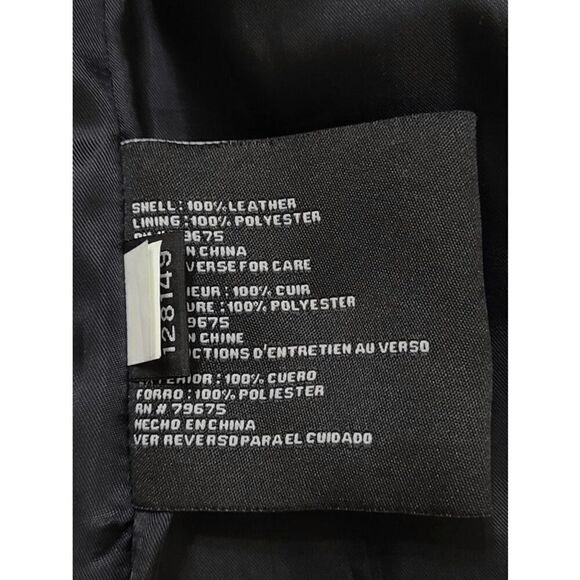 MICHAEL KORS Black Genuine Leather Moto Biker Jacket Zip Up SIZE S MSRP $595 - Picture 7 of 14